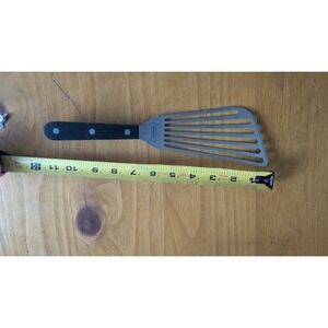 Farberware Slotted Fish Turner Stainless Steel Spatula Triple Rivet Black Handle